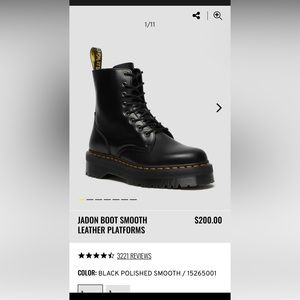 doc martens jadon boot smooth leather platforms